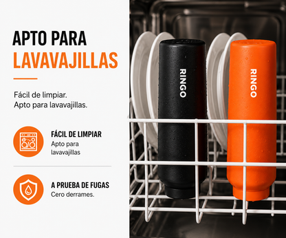 Botella Deportiva Acero Inoxidable 700ml con Soporte Magnético para Móvil