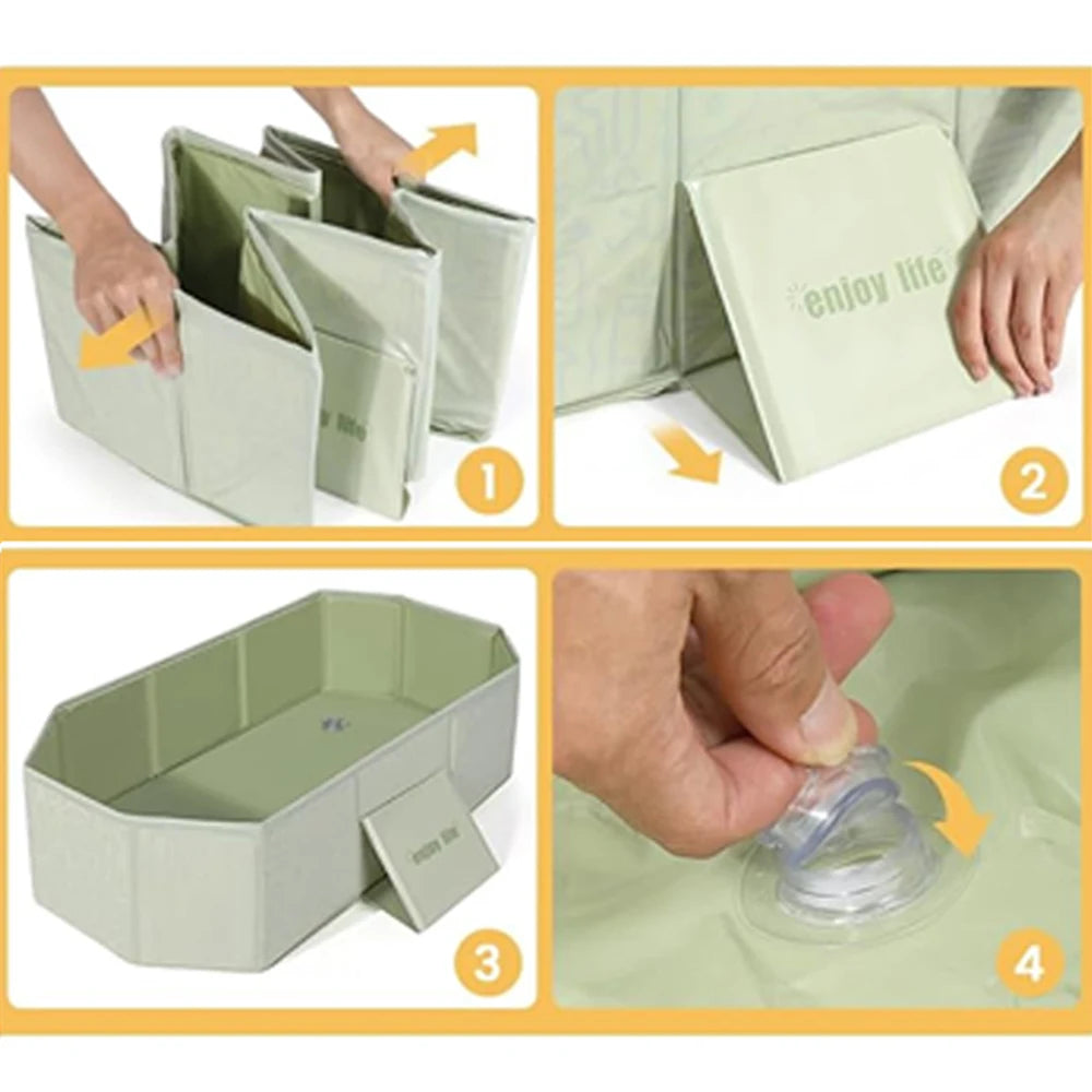 Bañera Plegable Familiar 3 en 1 | Piscina de Jardín y Bañera Portátil para Bebés