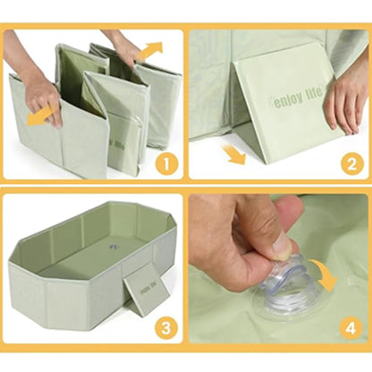 Bañera Plegable Familiar 3 en 1 | Piscina de Jardín y Bañera Portátil para Bebés